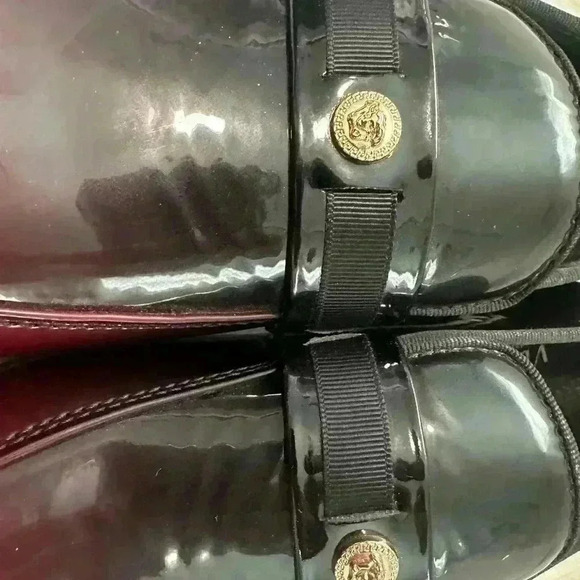 Versace Red & Black Leather Men\'s Made In Italy Size 10 main image 12